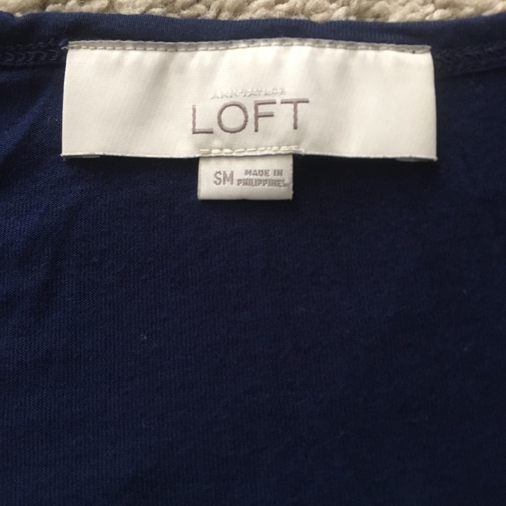 Loft basic maternity navy pocket T-shirt